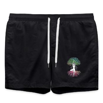 Yoga-Meditationstraining Yoga-Liebhaber-Yoga-Kurs - Badeshorts - Schwarz - Vorne - AI Model Male 185 light (185cm)