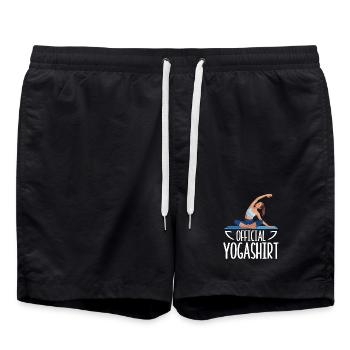 Yoga-Meditationstraining Yoga-Liebhaber-Yoga-Kurs - Badeshorts - Schwarz - Vorne - AI Model Male 185 light (185cm)
