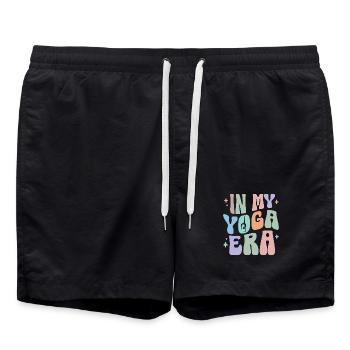 Yoga-Meditationstraining Yoga-Liebhaber-Yoga-Kurs - Badeshorts - Schwarz - Vorne - AI Model Male 185 light (185cm)