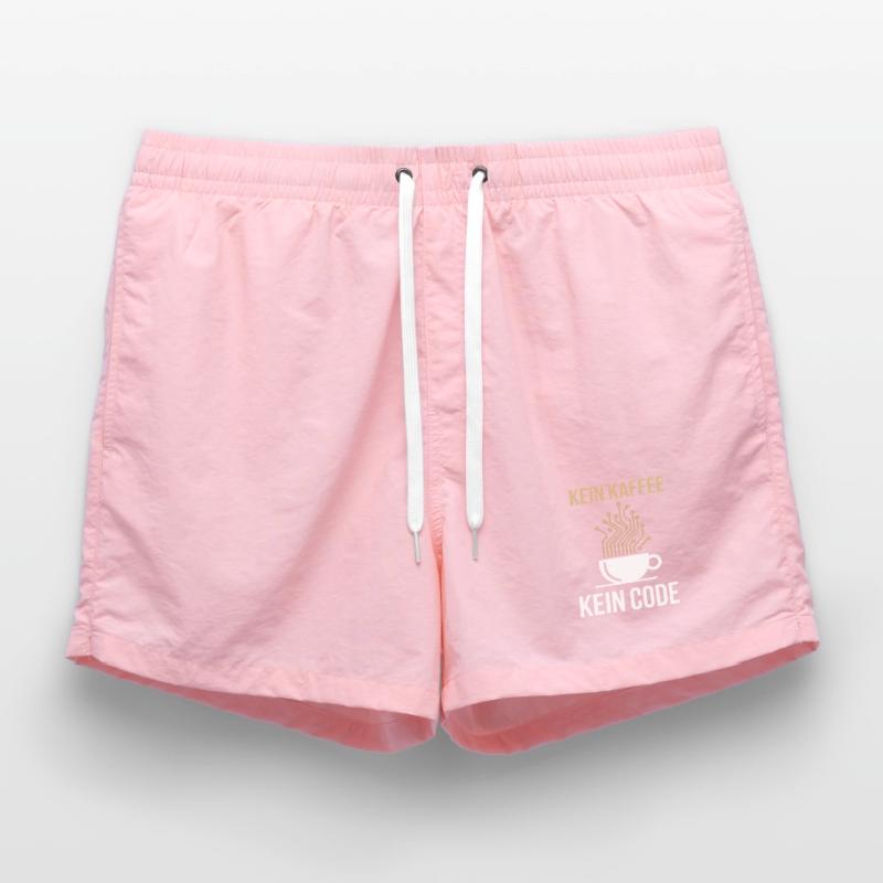 Kein Kaffee Kein Code Programmierer Informatiker Badeshorts