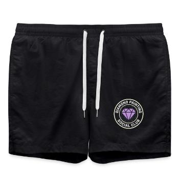 Peinture de diamants, art diamantier, peintre de diamants - Short de bain - noir - Devant - AI Model Male 185 light (185cm)