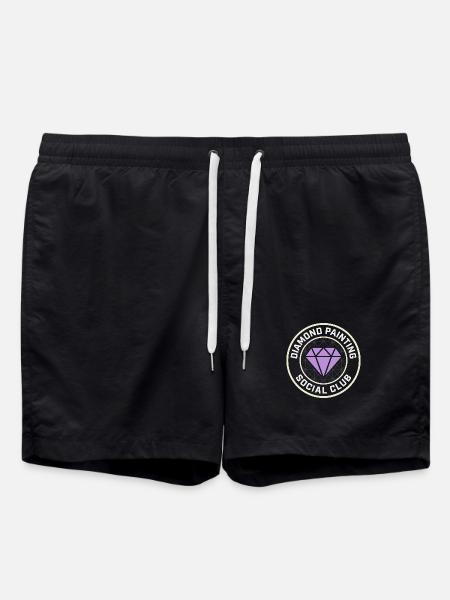 Diamond Painting, Diamond Art, Diamond Painter - Swim Trunks - black