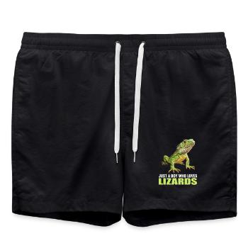 Lizards Lizard - Swim Trunks - black - Front - AI Model Male 185 light (185cm)