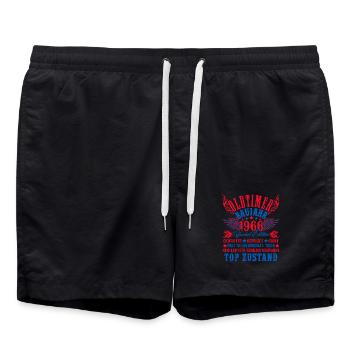 60th Birthday 60 Years Decoration 1965 Gift Funny - Swim Trunks - black - Front - AI Model Male 185 light (185cm)