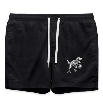 Basketball Players Basketball Players Dino Basketball - Swim Trunks - black - Front - AI Model Male 185 light (185cm)