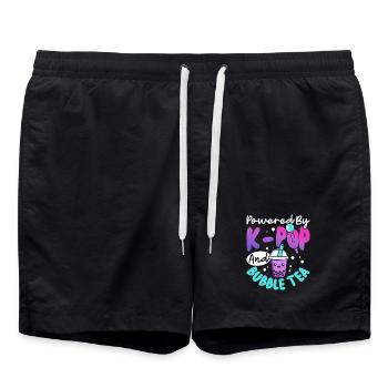 Propulsé par le bubble tea K-pop - Short de bain - noir - Devant - AI Model Male 185 light (185cm)