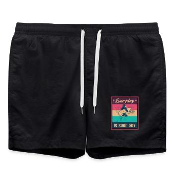 Chaque jour EST JOUR SURF des ambiances Gorilla Surfer Beach - Short de bain - noir - Devant - AI Model Male 185 light (185cm)