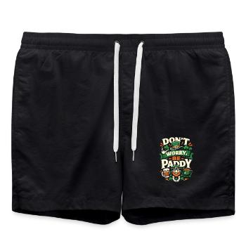 Ne t’inquiète pas, sois Paddy | Diction de la Saint-Patrick - Short de bain - noir - Devant - AI Model Male 185 light (185cm)