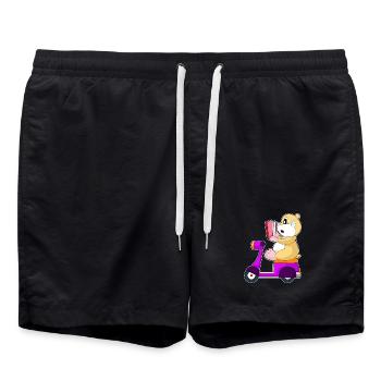 Trottinette de hamster - Short de bain - noir - Devant - AI Model Male 185 light (185cm)