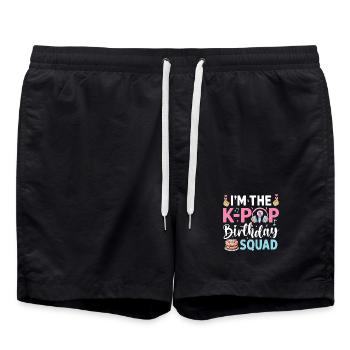 Je suis l’équipe d’anniversaire K-Pop - Short de bain - noir - Devant - AI Model Male 185 light (185cm)