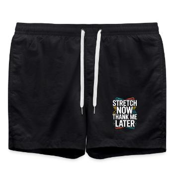 Un thérapeute de la main s’étire maintenant pour remercier le kinésithérapeute - Short de bain - noir - Devant - AI Model Male 185 light (185cm)