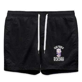 K-Drama Merchandise Korean K-Pop Drama - Swim Trunks - black - Front - AI Model Male 185 light (185cm)