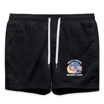 K-Drama Merchandise Korean K-Pop Drama - Swim Trunks - black - Front - AI Model Male 185 light (185cm)