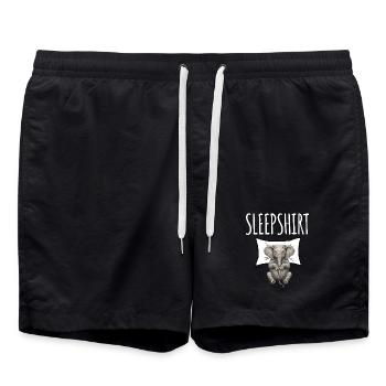 Chemise de nuit éléphant - Short de bain - noir - Devant - AI Model Male 185 light (185cm)
