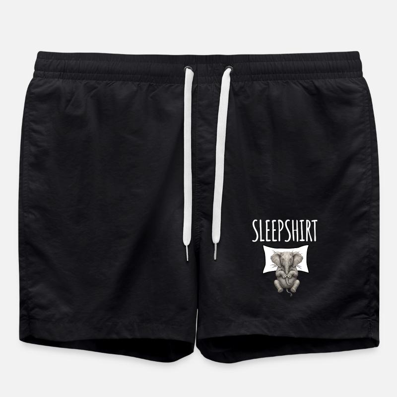 Elephant Sleep Shirt - Swim Trunks - black