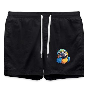 L’ère de l’ara - Short de bain - noir - Devant - AI Model Male 185 light (185cm)