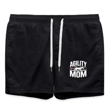 Agility Mom – Dog Sport Dogs Mom - Swim Trunks - black - Front - AI Model Male 185 light (185cm)