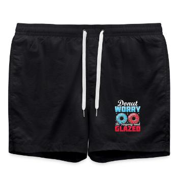 Restauration rapide en donuts - Short de bain - noir - Devant - AI Model Male 185 light (185cm)
