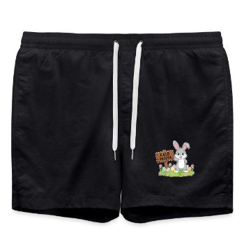 Pâques grec Kalo Pascha Joyeuses Pâques - Short de bain - noir - Devant - AI Model Male 185 light (185cm)