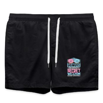 Restauration rapide en donuts - Short de bain - noir - Devant - AI Model Male 185 light (185cm)