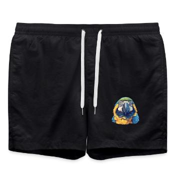 L’ère de l’ara - Short de bain - noir - Devant - AI Model Male 185 light (185cm)