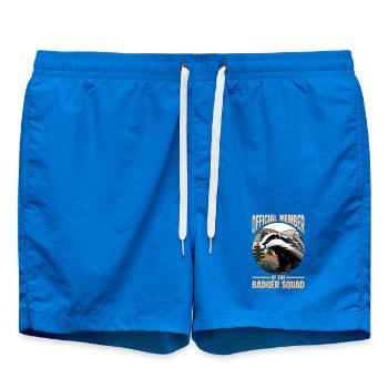 Funny Animal Badger - Swim Trunks - cobalt blue - Front