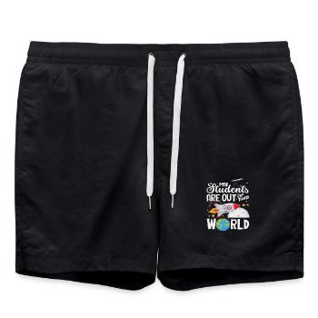 Meine Schüler Sind Nicht Von Dieser Welt - Badeshorts - Schwarz - Vorne - AI Model Male 185 light (185cm)