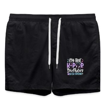 Je suis le meilleur ami d’anniversaire de la K Pop - Short de bain - noir - Devant - AI Model Male 185 light (185cm)
