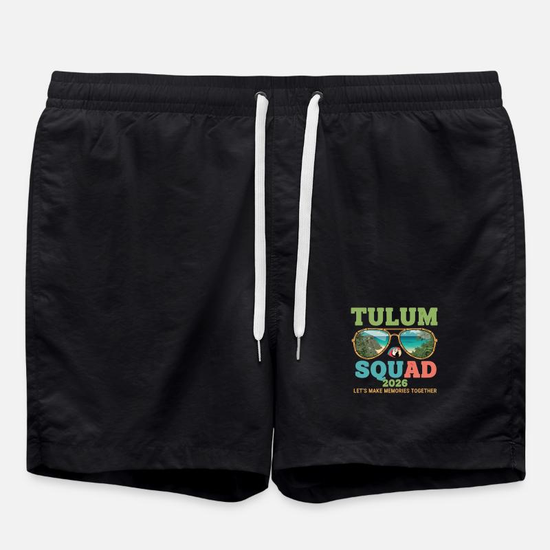 Tulum Squad 2026 Urlaub - Badeshorts - Schwarz