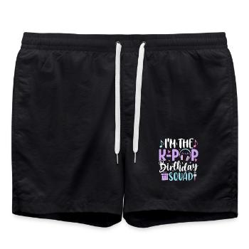 Je suis l’équipe d’anniversaire de K Pop - Short de bain - noir - Devant - AI Model Male 185 light (185cm)