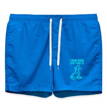 Ich trainiere auch, wenn ich keine Lust dazu habe – Läufer - Badeshorts - Cobalt blue - Vorne