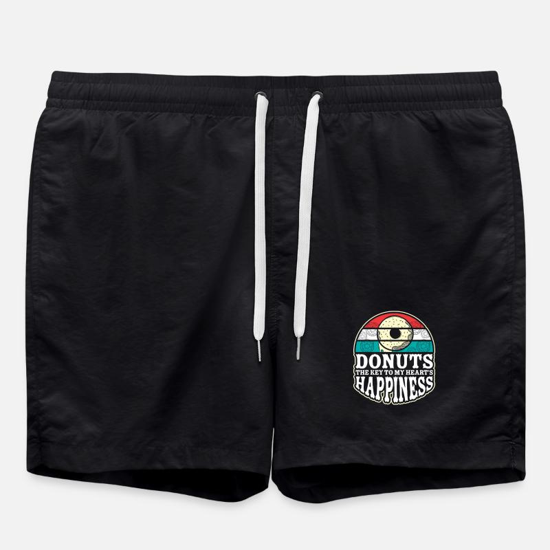 Donut fast food - Swim Trunks - black