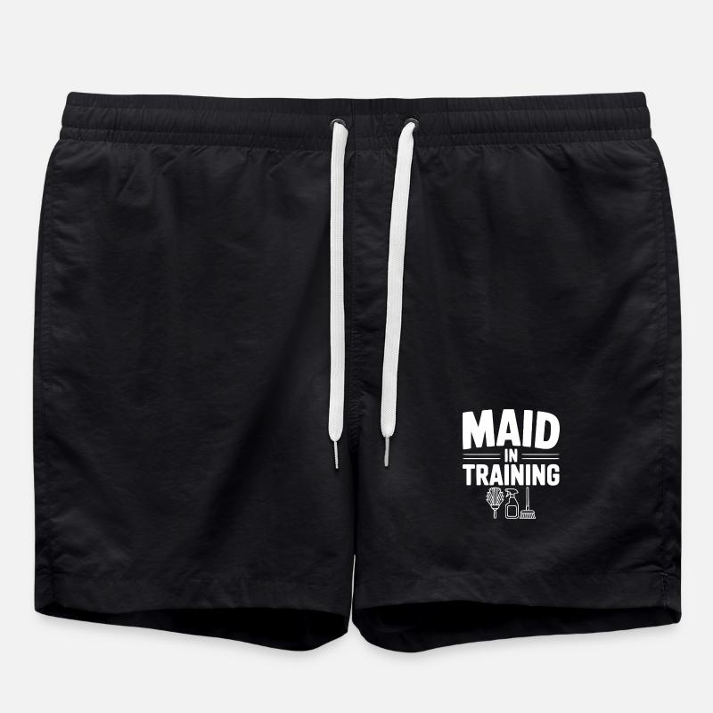 Maid in Training - Swim Trunks - black