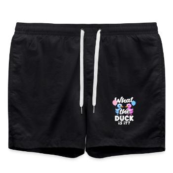 What the heck is it duck reveal - Swim Trunks - black - Front - AI Model Male 185 light (185cm)