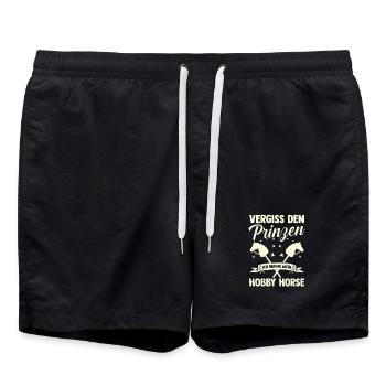 Steckenpferd Hobbyhorse Hobby Horsing - Badeshorts - Schwarz - Vorne - AI Model Male 185 light (185cm)