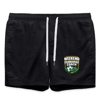 Soccer Training Youth Sports Coach - Swim Trunks - black - Front - AI Model Male 185 light (185cm)