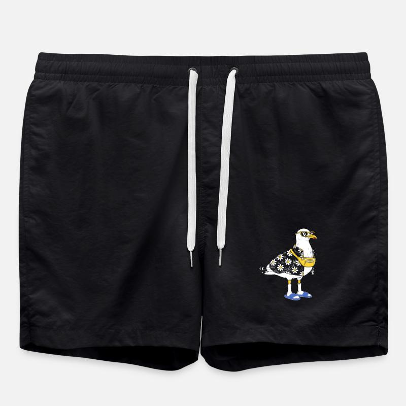 Mouette marguerite en look d’été - Short de bain - noir