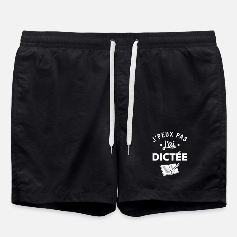 J'peux pas j'ai Dictée - Short de bain - noir