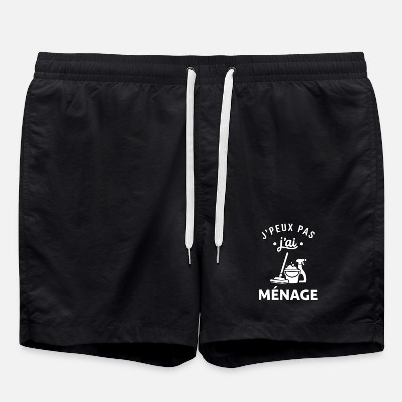 J'peux pas j'ai ménage - Short de bain - noir
