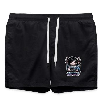 Axolotl lover, Cute Axolotl, Funny - Swim Trunks - black - Front - AI Model Male 185 light (185cm)
