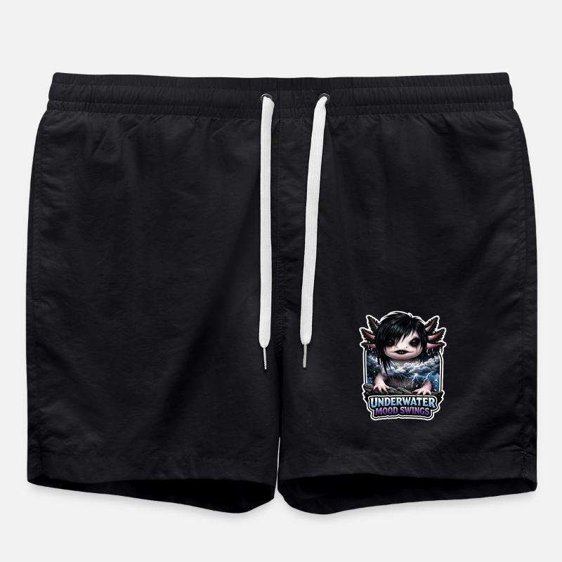 Axolotl lover, Cute Axolotl, Funny - Swim Trunks - black