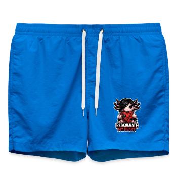 Axolotl lover, Cute Axolotl, Funny - Swim Trunks - cobalt blue - Front
