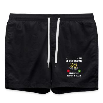 Le Six Seven M'appelle, je dois y aller - Short de bain - noir - Devant - AI Model Male 185 light (185cm)