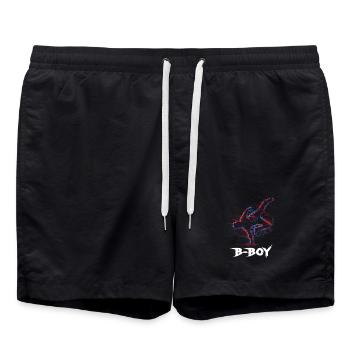 Breakdance B-Boy Danse de rue Hip Hop - Short de bain - noir - Devant - AI Model Male 185 light (185cm)