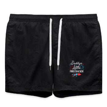 Baby shower juillet Futur papa - Short de bain - noir - Devant - AI Model Male 185 light (185cm)