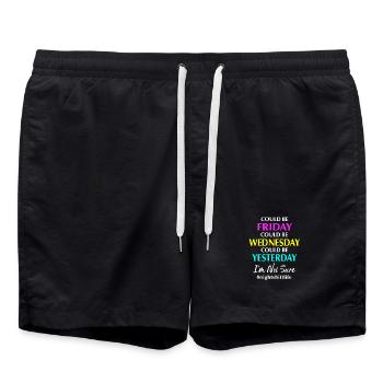 Infirmière de nuit à l’hôpital - Short de bain - noir - Devant - AI Model Male 185 light (185cm)