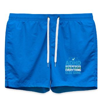 TDAH, mode hyperfocalisation, TDAH, humour Neurodivergent - Short de bain - cobalt blue - Devant
