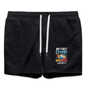 Ma première croisière aux Bahamas 2027 - Short de bain - noir - Devant - AI Model Male 185 light (185cm)