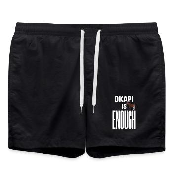 Okapi-liebhaber Okapi-tier Seltene Tierweltliebe - Badeshorts - Schwarz - Vorne - AI Model Male 185 light (185cm)