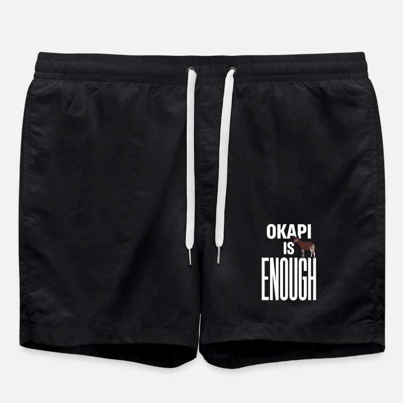 Okapi-liebhaber Okapi-tier Seltene Tierweltliebe - Badeshorts - Schwarz